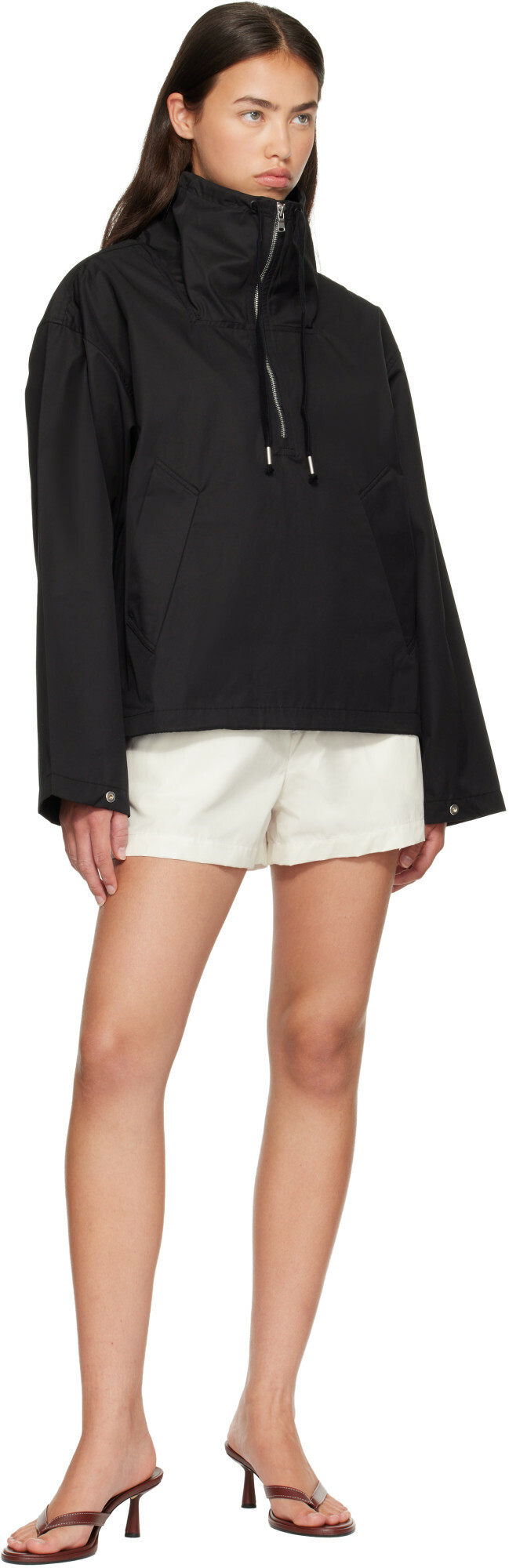 AGOLDE Black Lydia Popover Anorak
