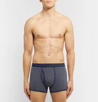 Sunspel - Striped Mélange Superfine Cotton Boxer Briefs - Men - Gray