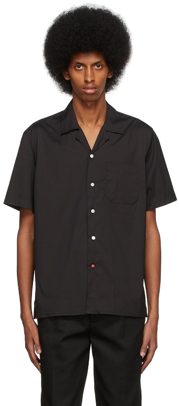 Photo: Isaia Black Camp Collar Comfort Shirt