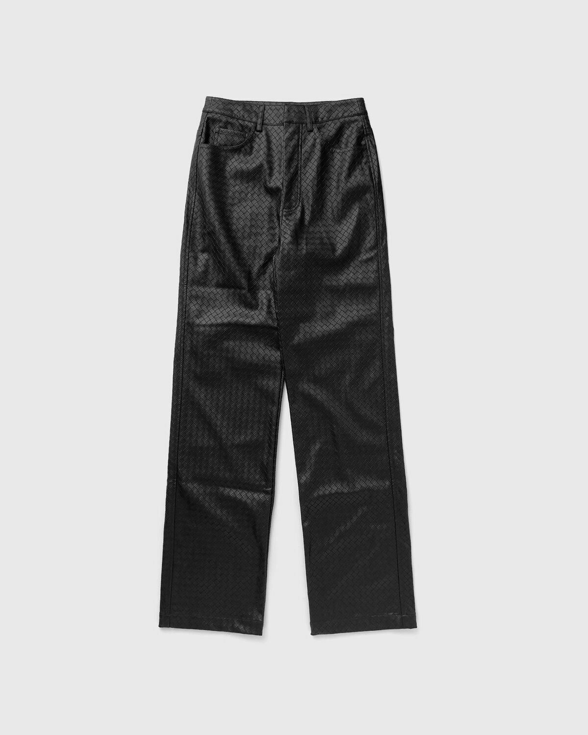ROTATE Birger Christensen Braided Straight Pants Black Womens Casual Pant