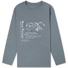 Snow Peak Men's x Mountain of Moods Mt.Tanigawa Long Sleeve T-Shir in Grey