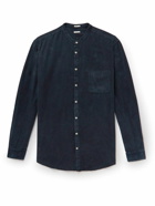 Massimo Alba - Raji Grandad-Collar Cotton-Corduroy Shirt - Blue