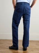 Polo Ralph Lauren - Straight-Leg Linen and Cotton-Blend Trousers - Blue