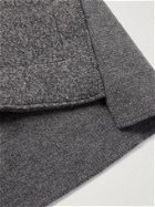 Ermenegildo Zegna - Panelled Wool Polo Shirt - Gray