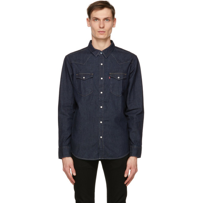 Photo: Levis Indigo Denim Barstow Western Shirt