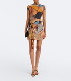 Roberto Cavalli Ruched trompe l’œil minidress
