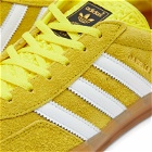 Adidas Men's Gazelle Indoor Sneakers in Bright Yellow/White/Collegiate Burgundy