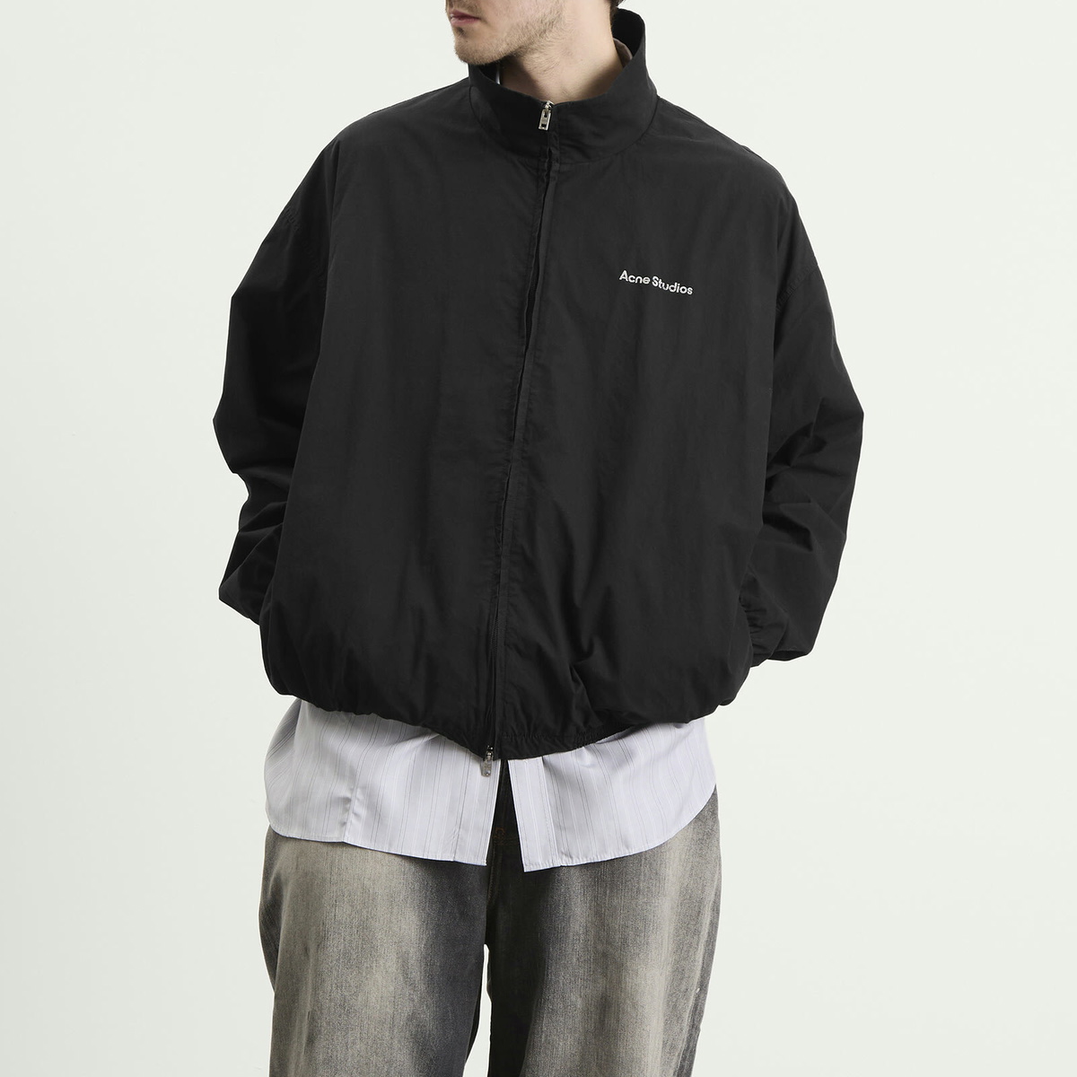 Acne Studios Men's 1996 Cotton Zip Jacket in Black Acne Studios