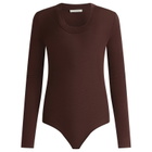 Entire Studios Women's Circle Neck Bodysuit in Saddlewood