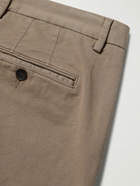 Mr P. - Adam Straight-Leg Cotton-Blend Twill Chinos - Brown