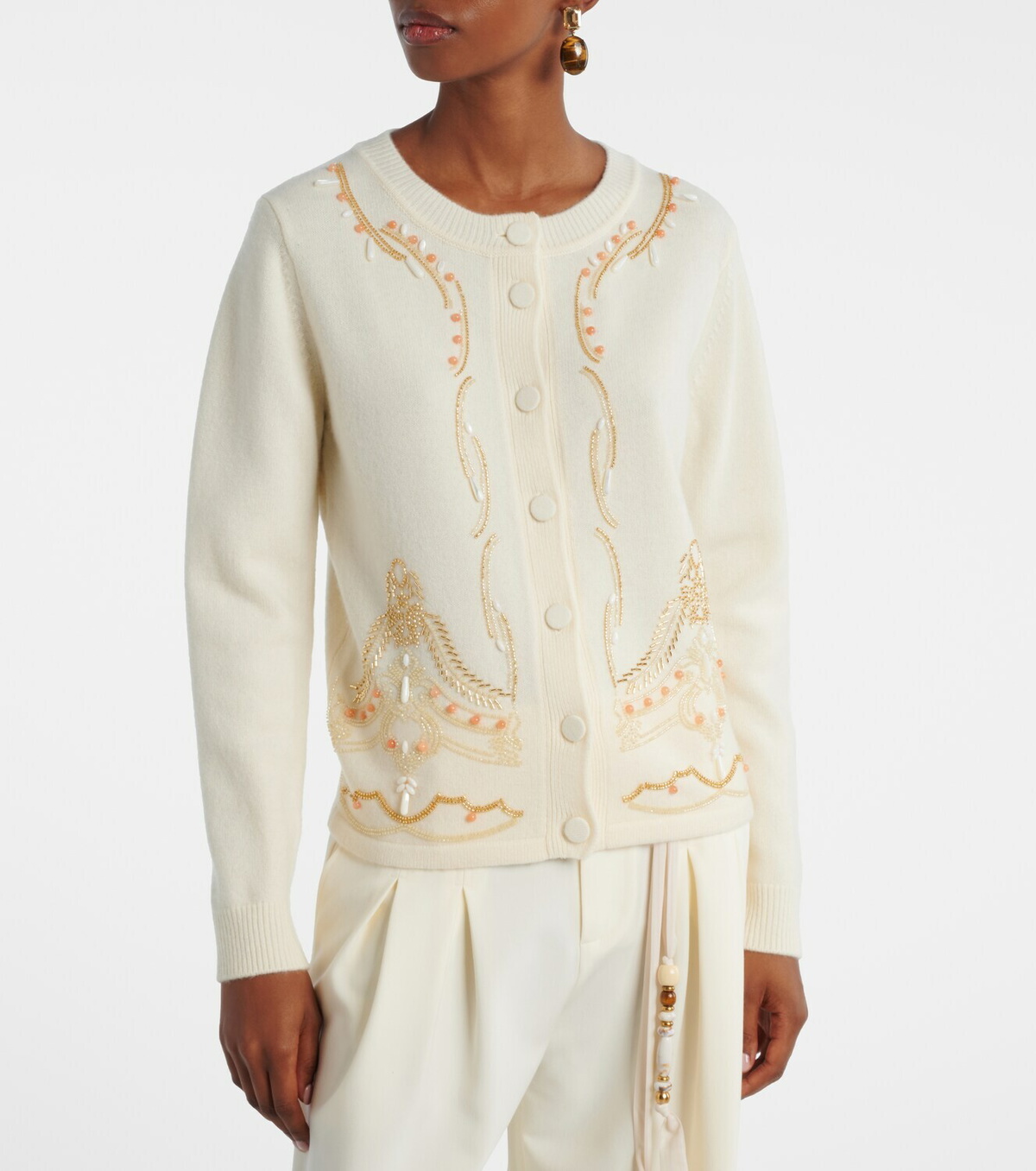 Xu Zhi Embellished wool cardigan
