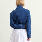 Adidas Women's Adicolor Denim Track Top in Indigo Denim