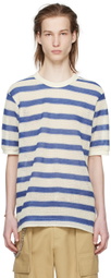 AFTER PRAY Blue & White Striped T-Shirt