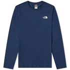 The North Face Men's Long Sleeve Easy T-Shirt in Summit Navy