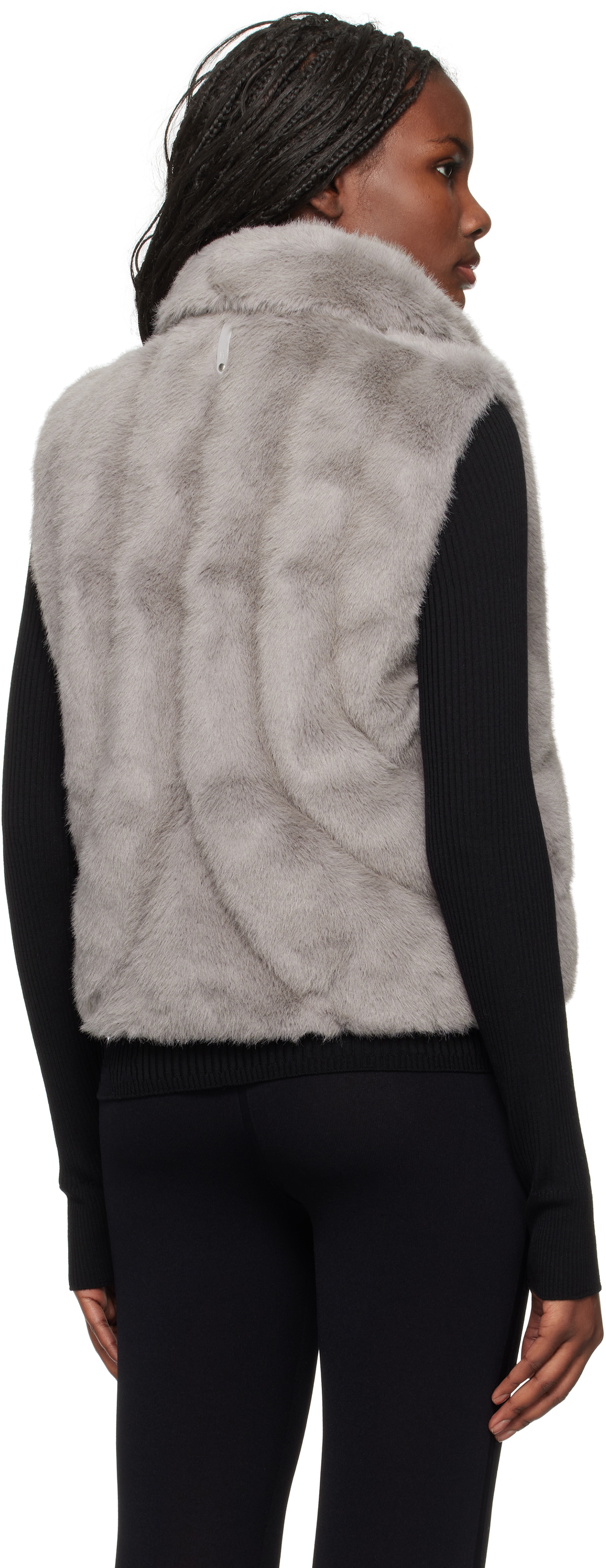 MACKAGE Gray Ginny Faux-Fur Down Vest