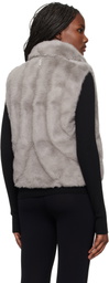 MACKAGE Gray Ginny Faux-Fur Down Vest