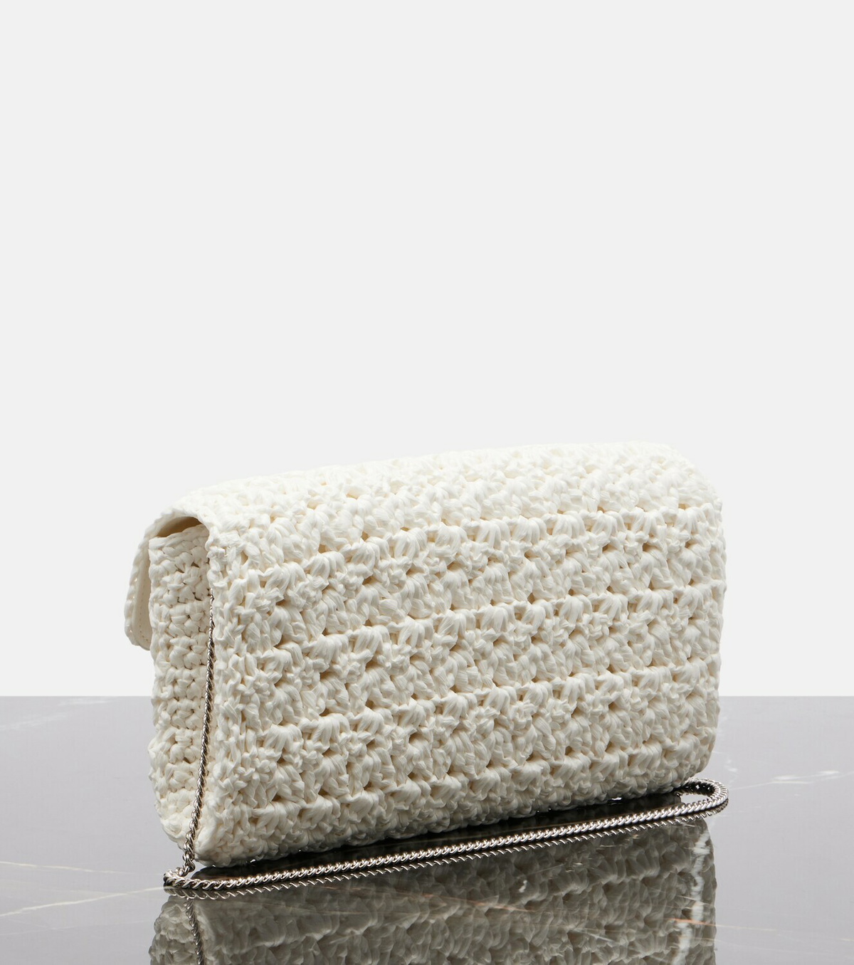 Roger Vivier Jeu De Fille embellished crochet clutch