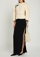 Erdem Cocoon Cropped Woven Jacket Ivory