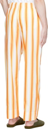 Tekla Orange & White Poplin Pyjama Pants
