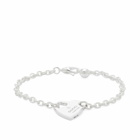 Gucci Women's Trademark Heart Bracelet in Silver