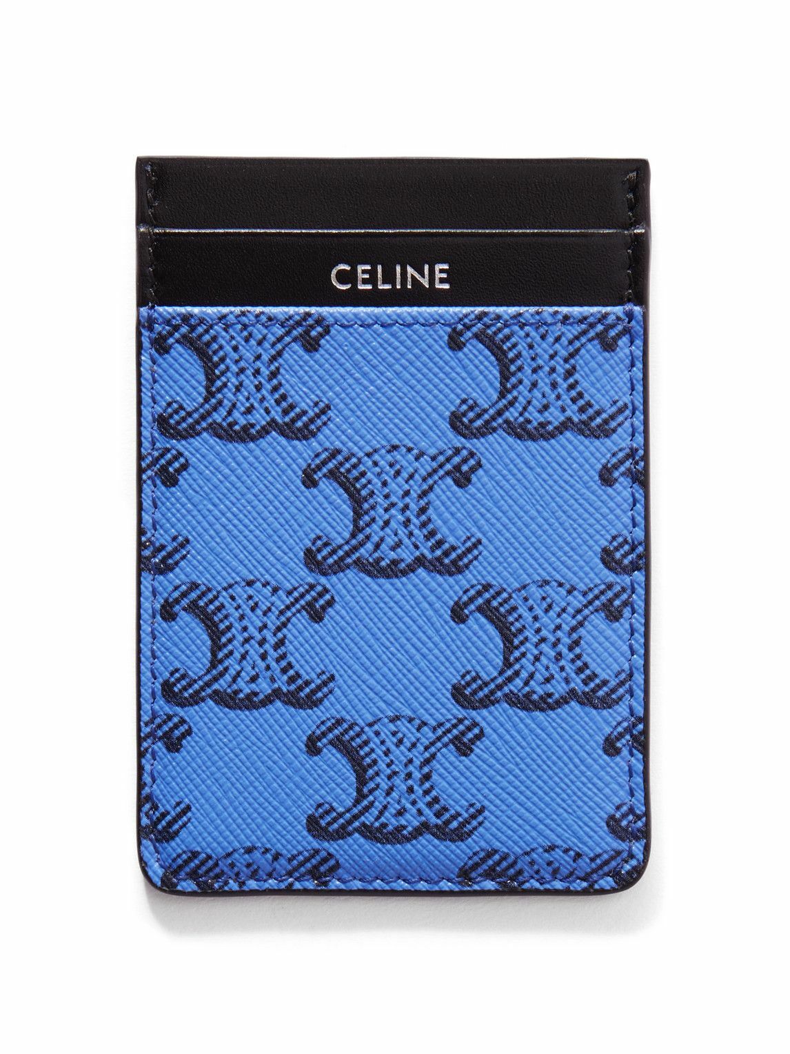 CELINE - Triomphe Printed Leather and Canvas Cardholder