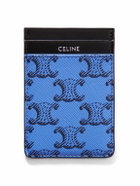 CELINE - Triomphe Printed Leather and Canvas Cardholder