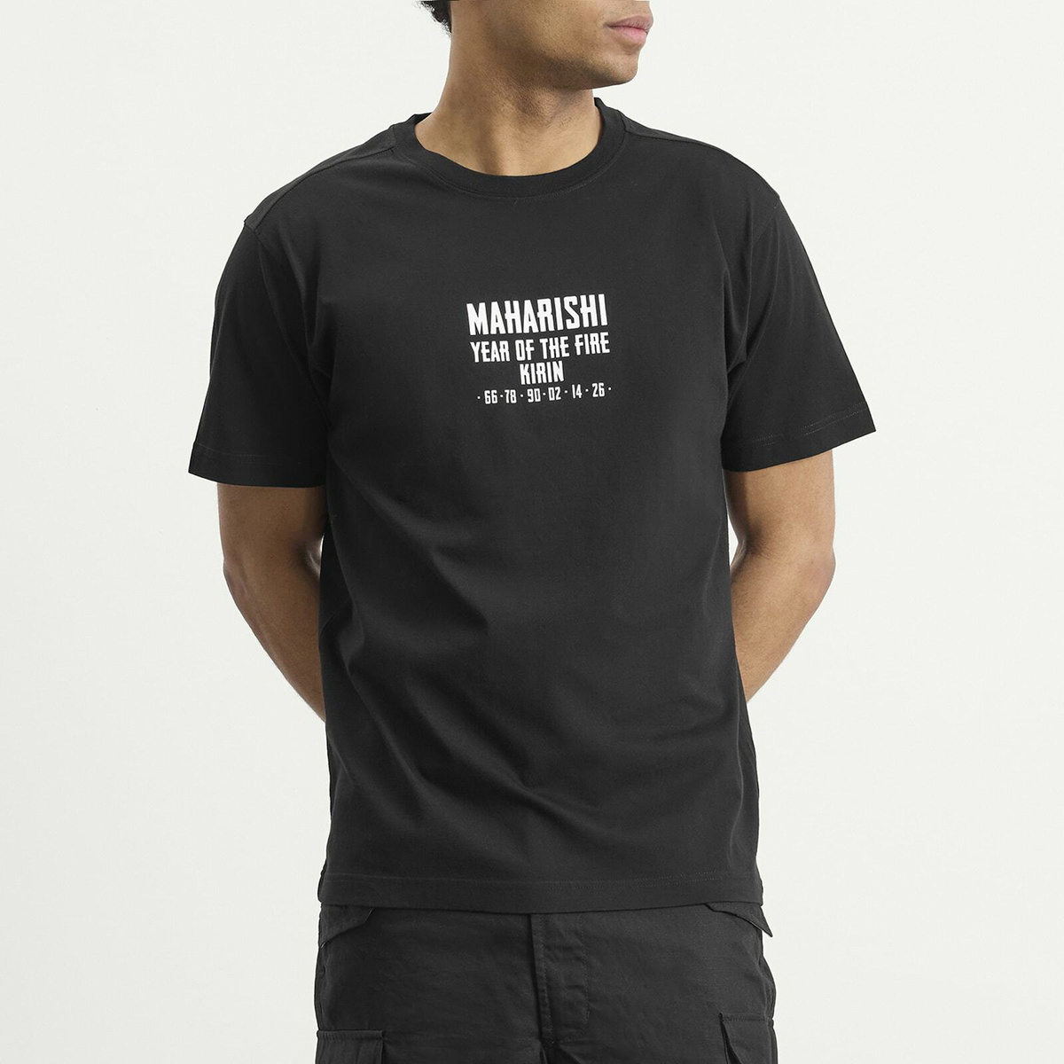 Maharishi Men's Paper Cut Kirin T-Shirt in Black