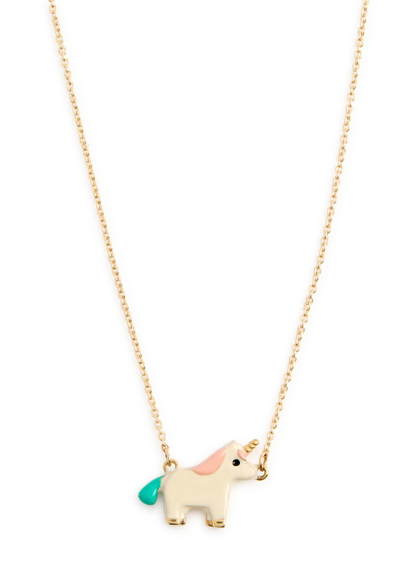 Photo: Aliita Unicornio 9kt Gold Necklace - White - One Size