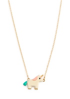 Aliita Unicornio 9kt Gold Necklace - White - One Size
