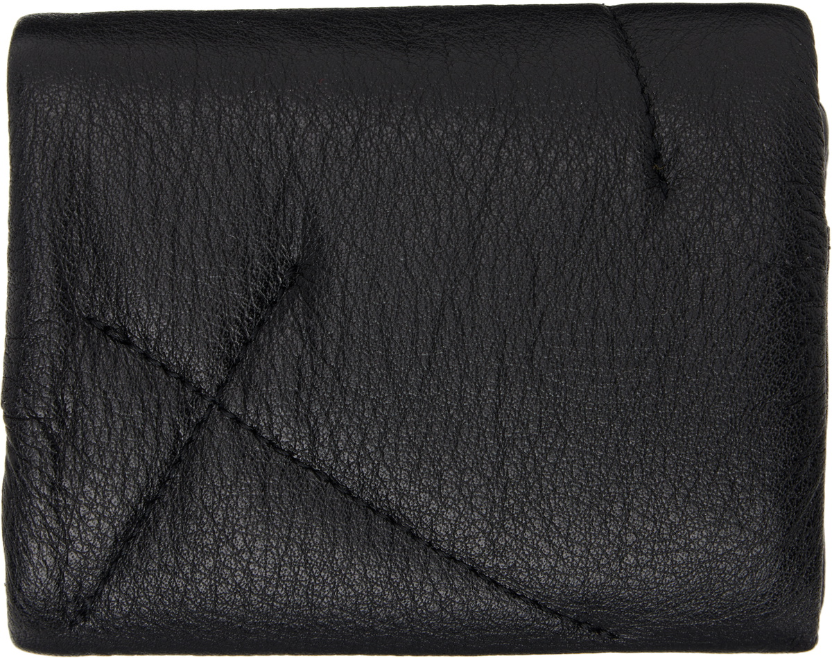 YOHJI YAMAMOTO Black Quilting Wallet Yohji Yamamoto