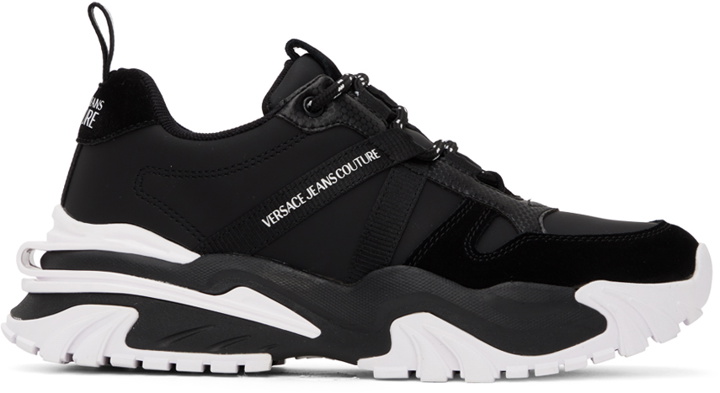 Photo: Versace Jeans Couture Black & White New Trail Trek Sneakers