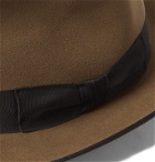 Lock & Co Hatters - Albany Grosgrain-Trimmed Wool-Felt Trilby Hat - Neutrals