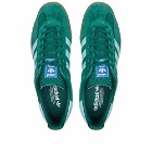 Adidas Men's Gazelle Indoor Sneakers in Collegiate Green/Hazy Sky/Victory Gold