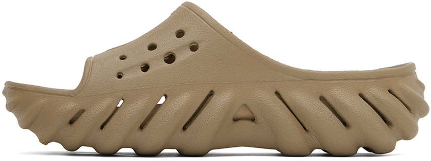 Crocs Taupe Echo Slides Crocs