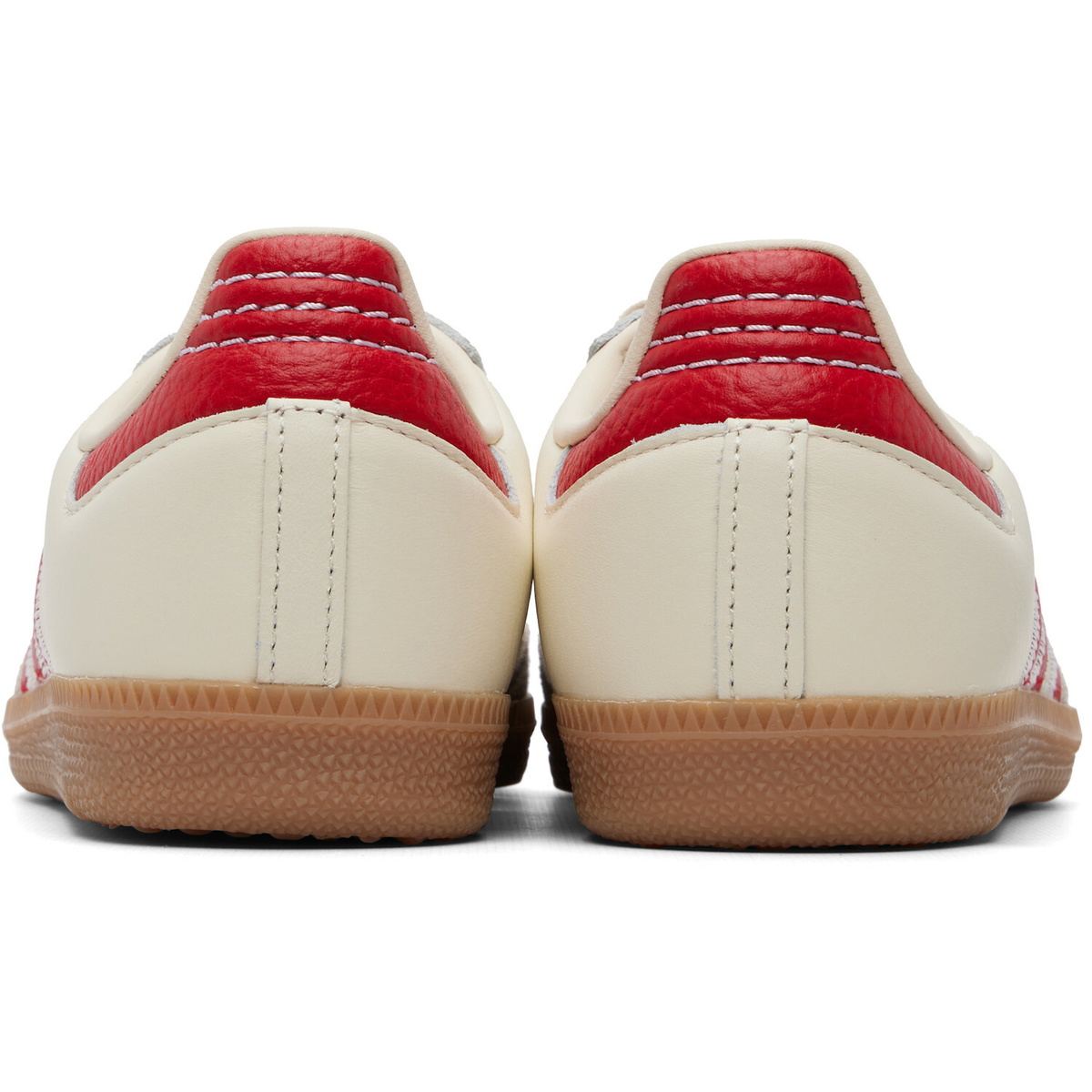 adidas Originals Off-White & Red Samba OG Sneakers