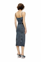 Diesel Midi dress in denim-look jersey - Dresses Womens in Blue