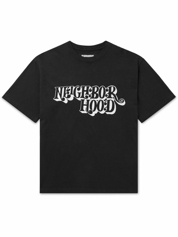 Photo: Neighborhood - Slim-Fit Logo-Print Cotton-Jersey T-Shirt - Black