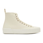 Jil Sander Off-White Canvas High-Top Sneakers