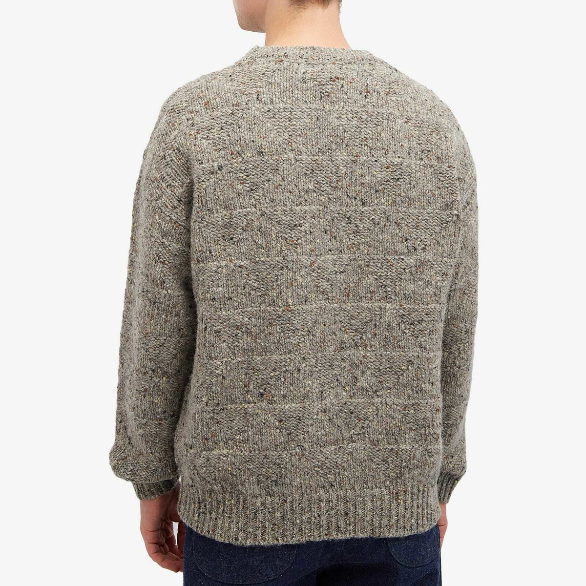Norse Projects Men's Erik Donegal Diamond Knit Sweatshirt in Grey ...