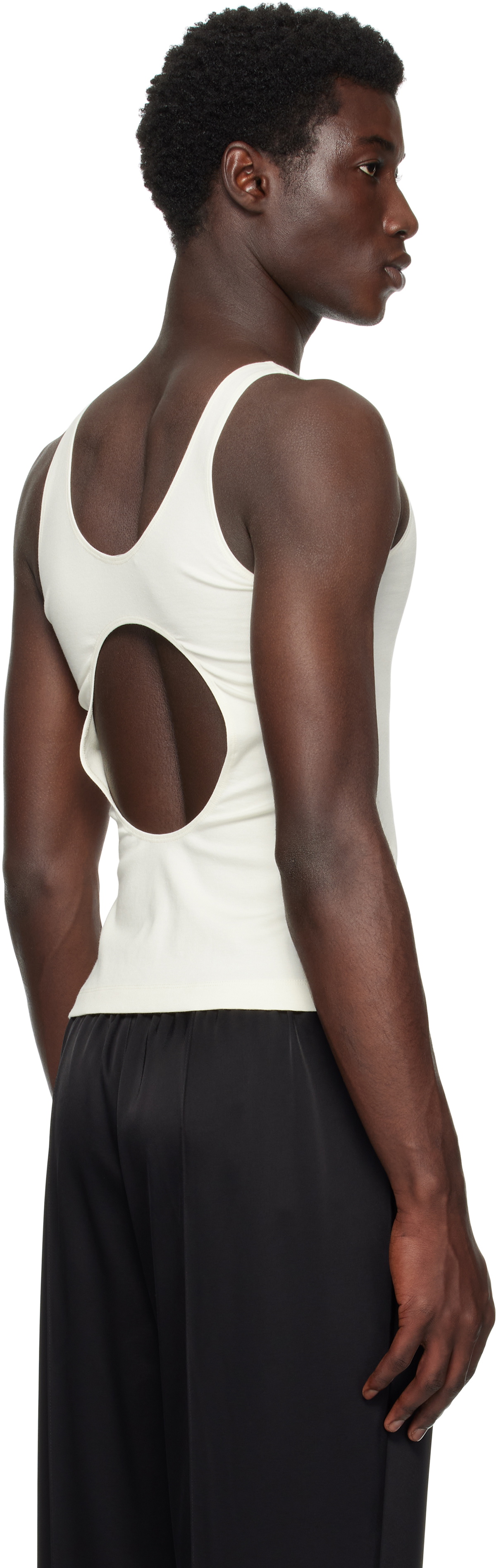 Peter Do Off-White Han Open Back Tank Top