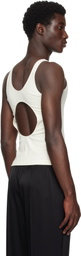 Peter Do Off-White Han Open Back Tank Top