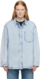 AMI Paris Blue Ami de Cœur Denim Jacket