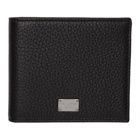 Dolce and Gabbana Black Silver Plaque Wallet