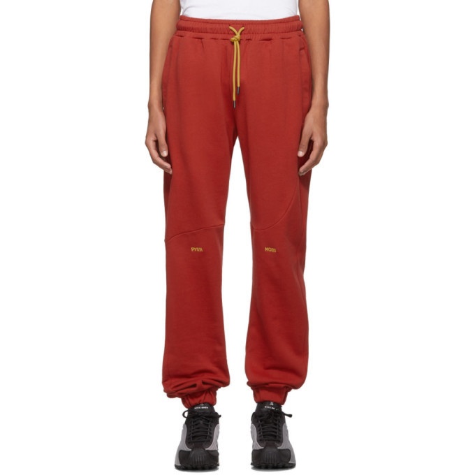 Photo: Pyer Moss Red College Slouch Lounge Pants