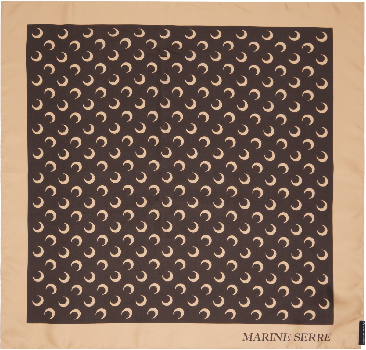 Marine Serre Brown & Pink Moon Silk Scarf
