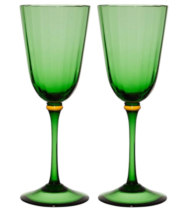 Photo: La DoubleJ Rainbow set of 2 wine glasses
