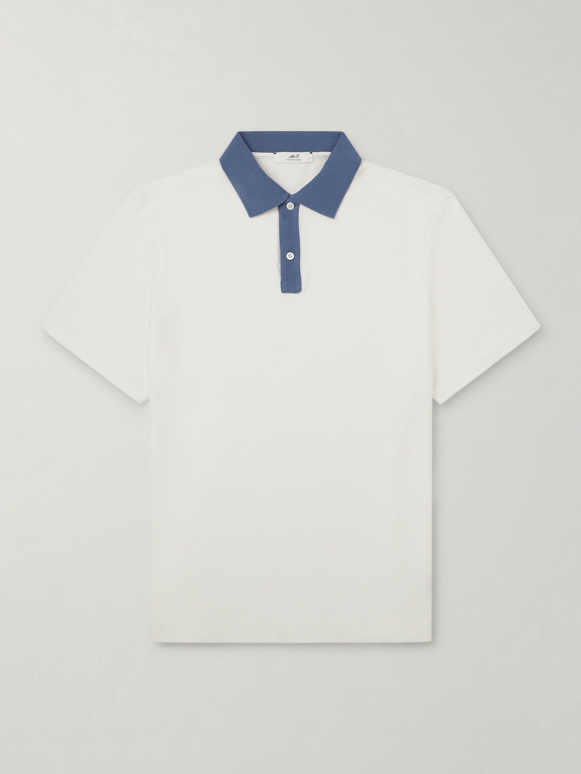 Mr P. - Clubhouse Cotton-Piqué Polo Shirt - White