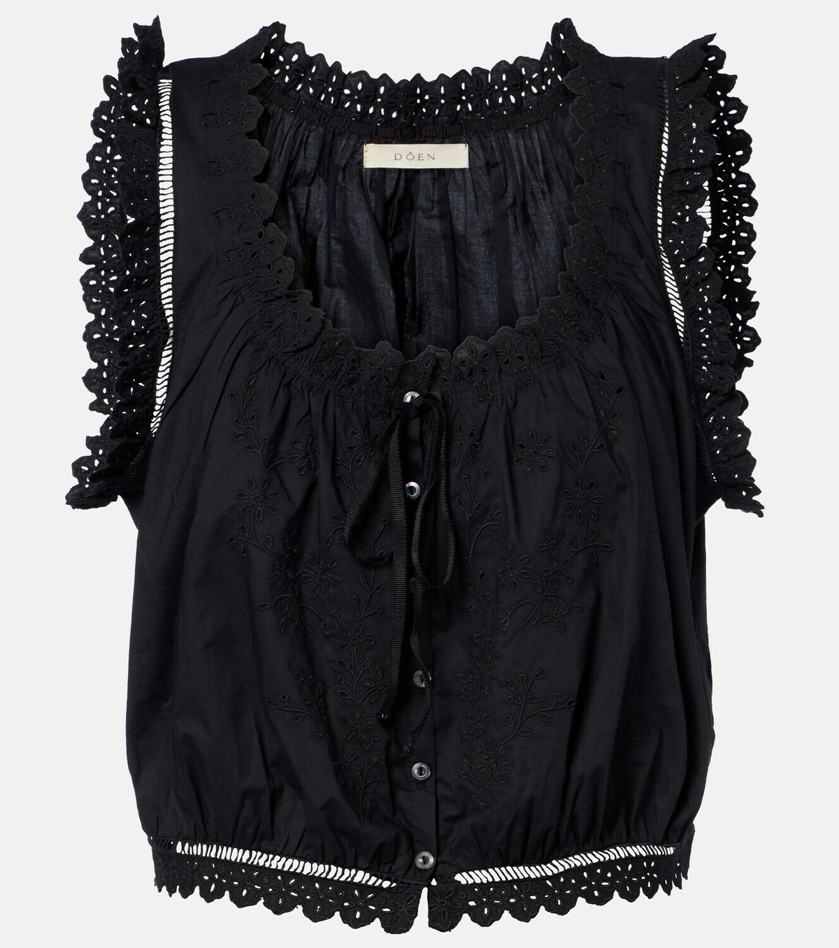 Dôen Traveler embroidered cotton top