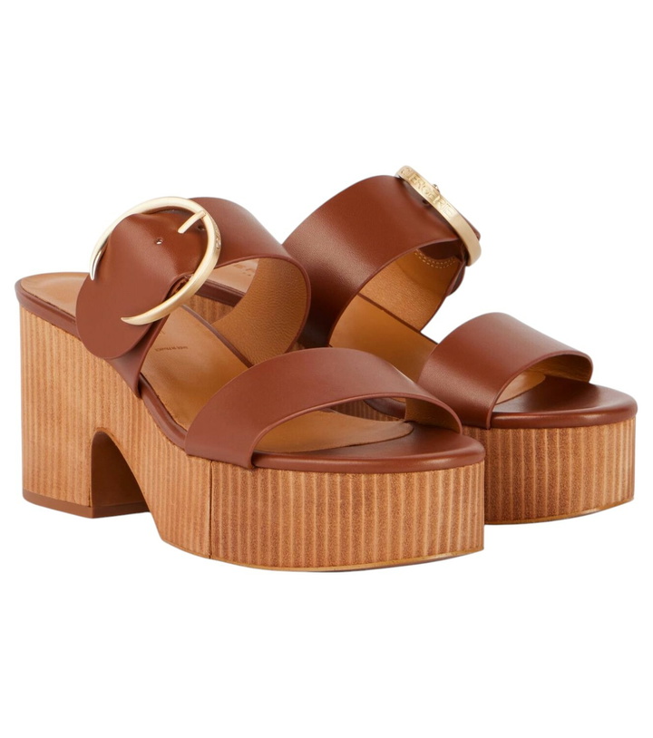 Photo: Clergerie Chance leather platform mules
