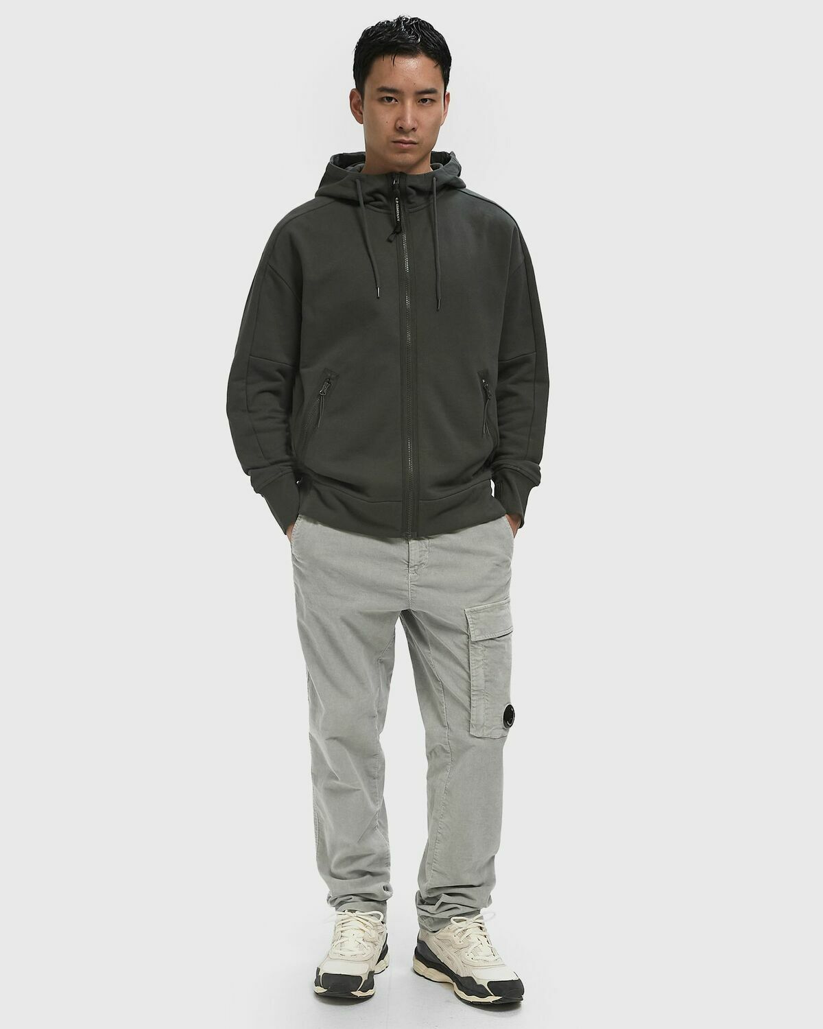 C.P. Company SWEATSHIRTS - HOODED OPEN Black Mens Hoody